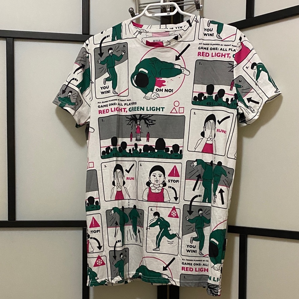 Netflix Squid Game x Cakeworthy Unisex Graphic Tee Short Sleeve Sz Large/grande